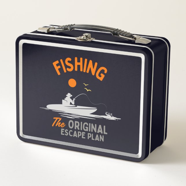 Fishing: The Original Escape Plan Metal Lunch Box (Front)