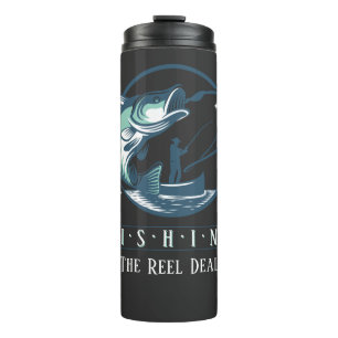 Fishing – “The Reel Deal” Funny Angler Graphic Thermal Tumbler