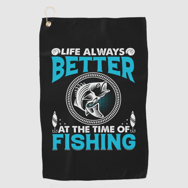 Fishing Theme Golf Towel (Front)