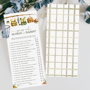 Fishing Theme Guess Who Mummy or Daddy Bookmark