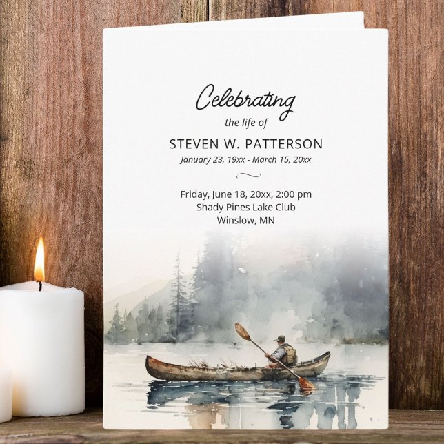 Fishing Theme, Photo, Celebration of Life Funeral Programme (Creator Uploaded)