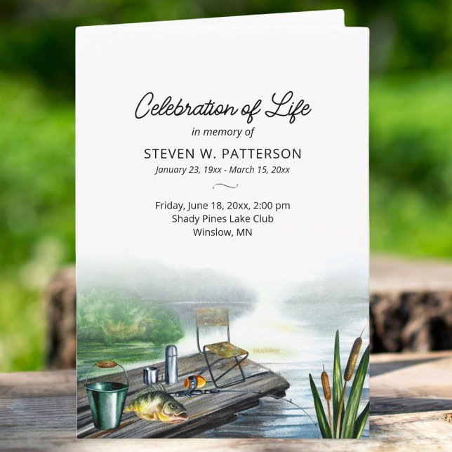 Fishing Theme, Photo, Celebration of Life Funeral Programme (Creator Uploaded)
