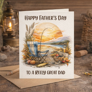 Fishing Theme Reely Great Dad Fathers Day Card