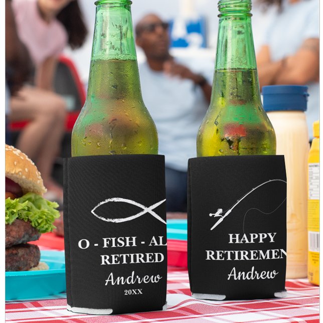 Fishing Theme Retirement Party  Can Cooler (Creator Uploaded)