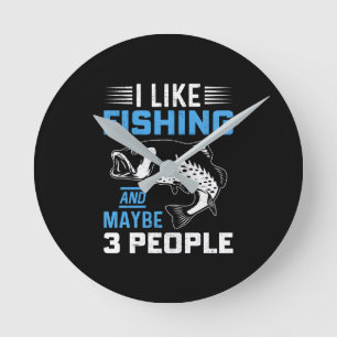 Fishing Theme Round Clock