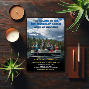 Fishing Themed Birthday Party Invitation