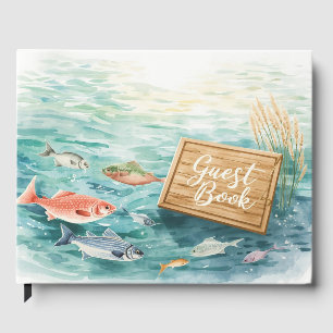 Fishing Themed for Fishing Lover Guest Book