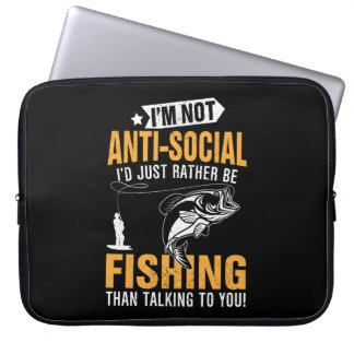 Fishing themed laptop sleeve