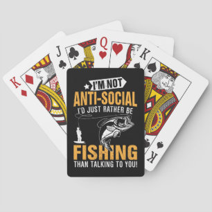Fishing themed playing cards