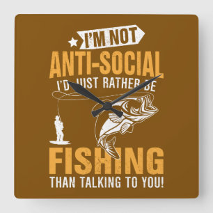 Fishing Themed Wall Clock