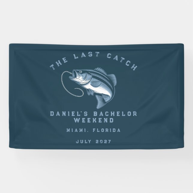 Fishing Themed Weekend Trip Bachelor Party  Banner (Horizontal)