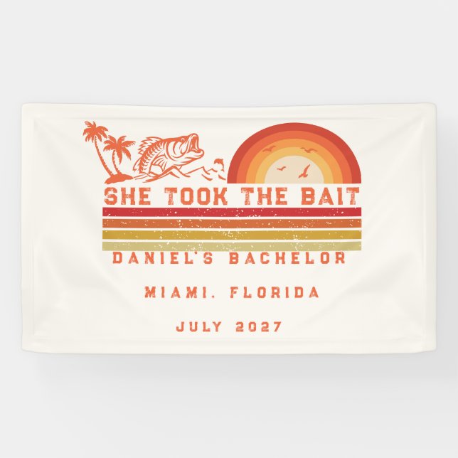 Fishing Themed Weekend Trip Bachelor Party  Banner (Horizontal)
