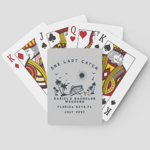 Fishing Themed Weekend Trip Bachelor Party Playing Cards