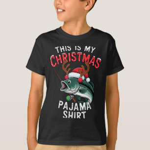 Fishing This Is My Christmas Pajama B Fish Santa H T-Shirt