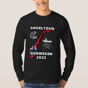 Fishing Tour Norway 2023 Fishing Boat Fishing Frie T-Shirt
