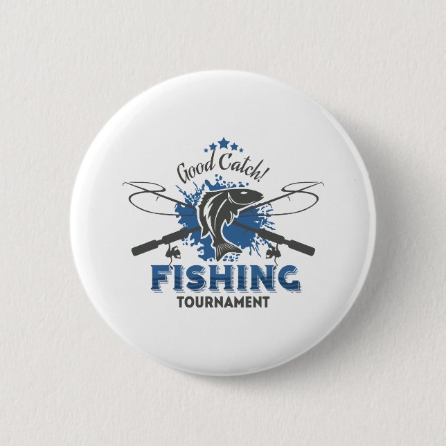 Fishing Tournament,fish,fisherman,lake,ocean,sea,s 6 Cm Round Badge (Front)