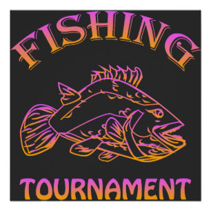 Fishing Tournament Sign and Badge