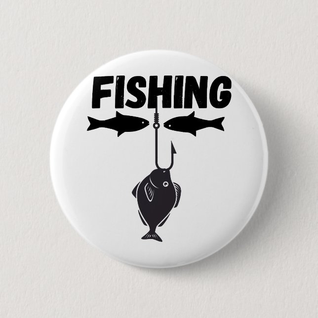 fishing tournaments 6 cm round badge (Front)