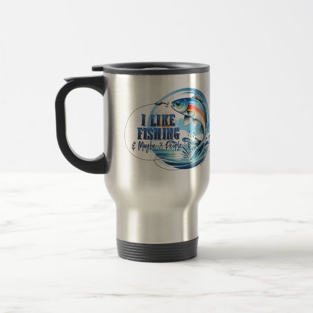 Fishing Travel Mug Personalised (Left)