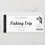 Fishing Trip  Gift Ticket Voucher Certificate<br><div class="desc">EDITABLE. Fishing trip gift for your loved ones. Personalise your voucher today!</div>