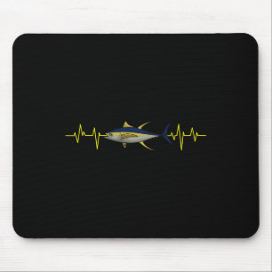 Fishing Tuna Heartbeat Fisherman Angler Fisher Sal Mouse Pad