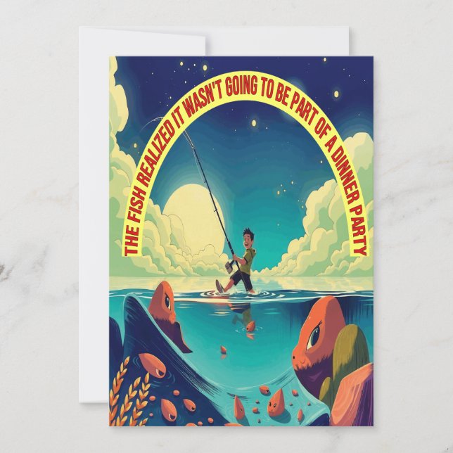  Fishing Under the Stars Invitation (Front)