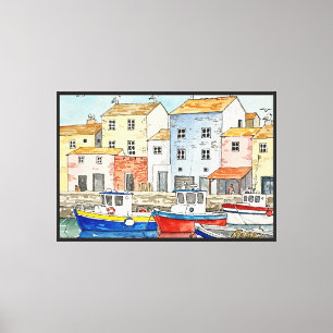 Fishing village Canvas Print