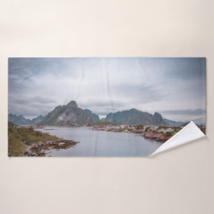 Fishing Village Lofoten Bath Towel