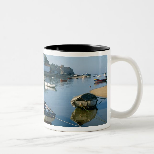 Fishing Village of Ferragudo, Algarve, Portugal Two-Tone Coffee Mug (Right)
