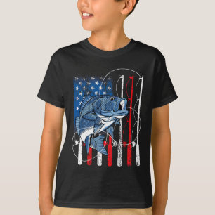 Fishing Vintage American Flag B Fisherman Gifts T-Shirt
