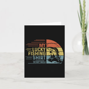 Fishing Vintage Retro My Lucky Fishing Shirt Do No Card