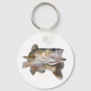 Fishing Walleye Key Ring