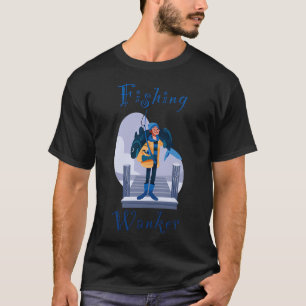 Fishing wanker - funny, humour, joke - male angler T-Shirt
