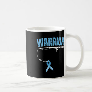 Fishing Warrior Prostate Cancer Fisherman Light Bl Coffee Mug