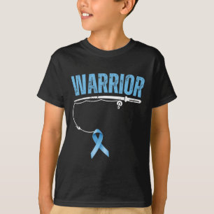 Fishing Warrior Prostate Cancer Fisherman Light Bl T-Shirt
