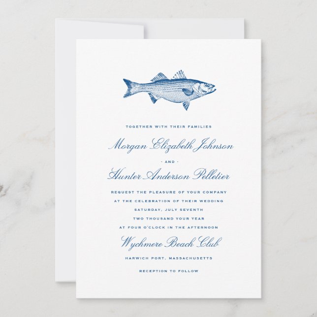 Fishing Wedding Invitation | Nautical Wedding (Front)