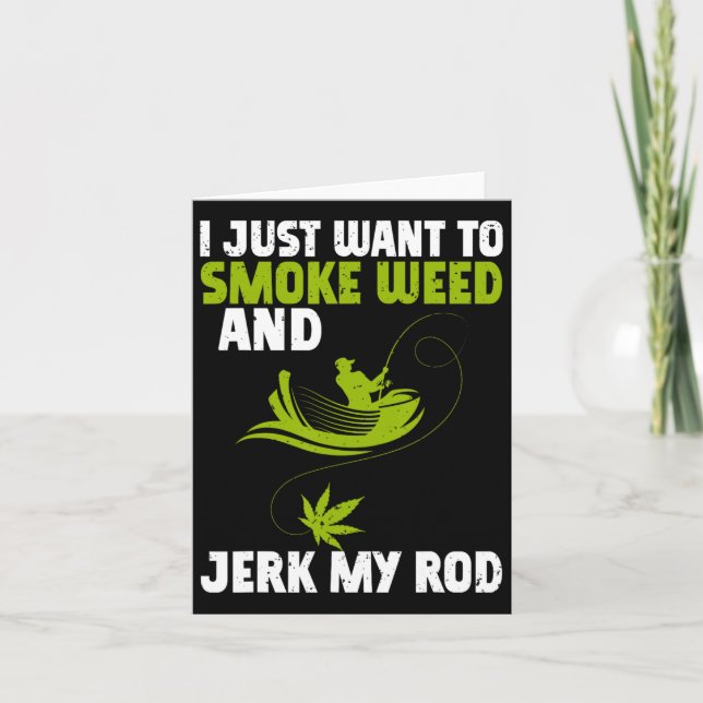 Fishing Weed Fischerman Angler  Card (Front)