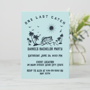 Fishing Weekend Trip Funny Bachelor Party Invitation