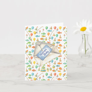 Fishing Welcome Baby for Fishing lovers Card