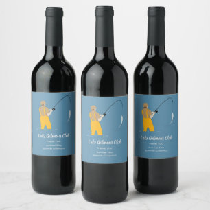 Fishing Wine Label