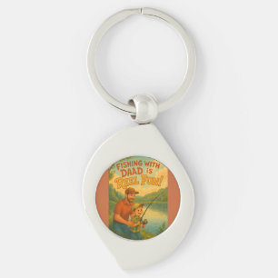 Fishing with Dad is Reel Fun! Key Ring