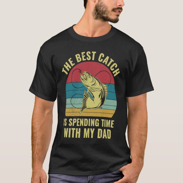 Fishing With Daddy Father and Son Daughter Matchin T-Shirt (Front)