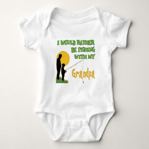 Fishing With Grandpa Baby Bodysuit