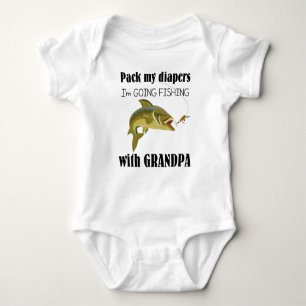 Fishing with Grandpa  Baby Jersey Bodysuit