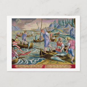 Fishing with Nets and Tridents in the Bay of Naple Postcard