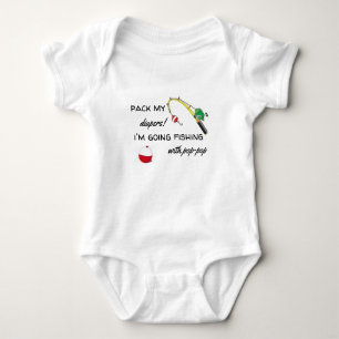 fishing with pop-pop baby bodysuit