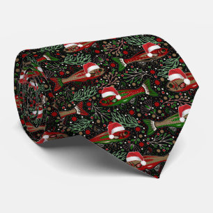 Fishing You a Merry Christmas Red Green Trout Tie