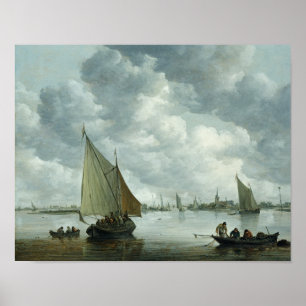 Fishingboat in an Estuary, 1655 Poster