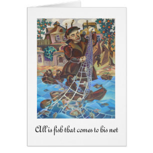 Fishman original painting Card