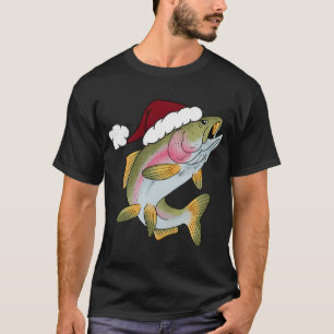 Fishmas Hat — Santa Trout Holiday Art T-Shirt